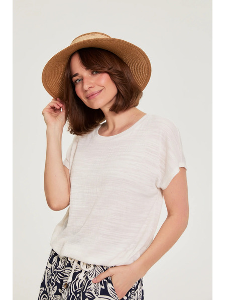 Moodo Риза със панделка бежова Moodo