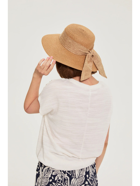 Moodo Риза със панделка бежова Moodo