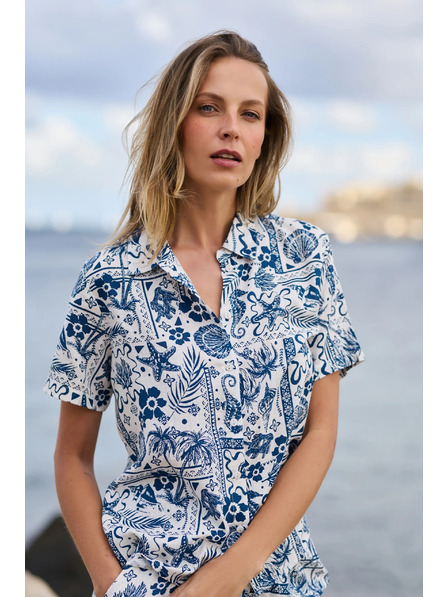 Moodo Шарена риза тъмносиня Moodo