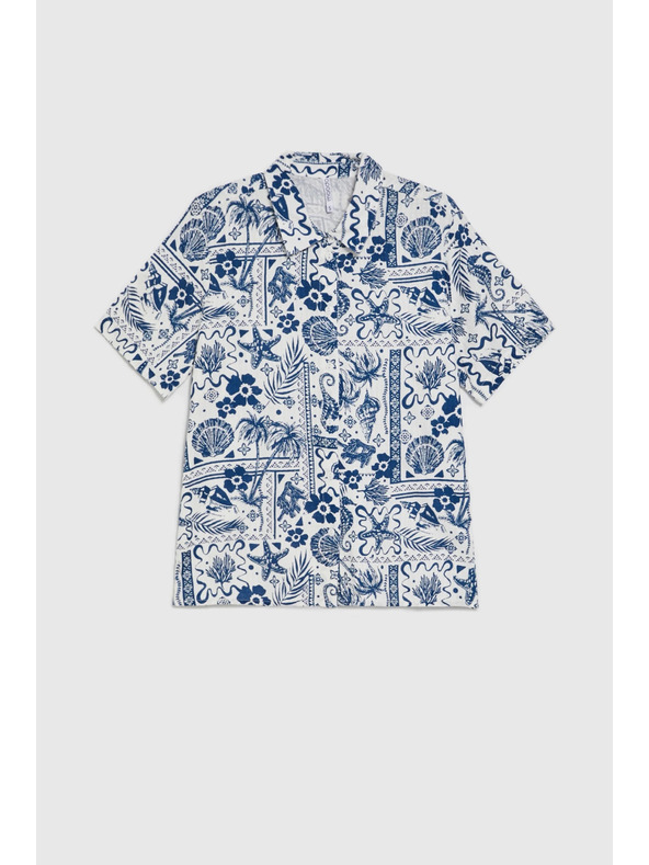 Moodo Шарена риза тъмносиня Moodo