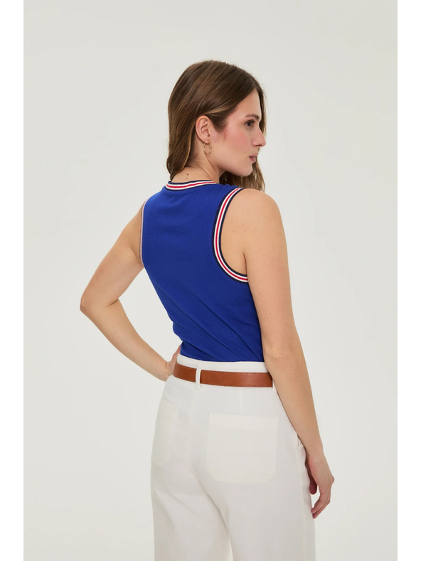 Moodo Памучен топ син Moodo