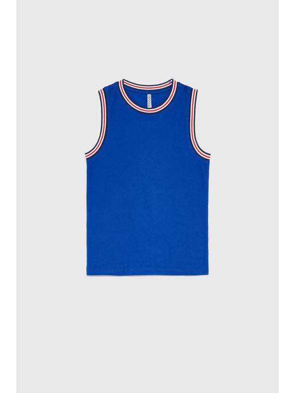 Moodo Памучен топ син Moodo