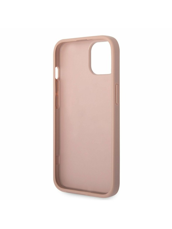 Guess Guess PU Leather Saffiano Заден протектор за iPhone 14 Plus Pink