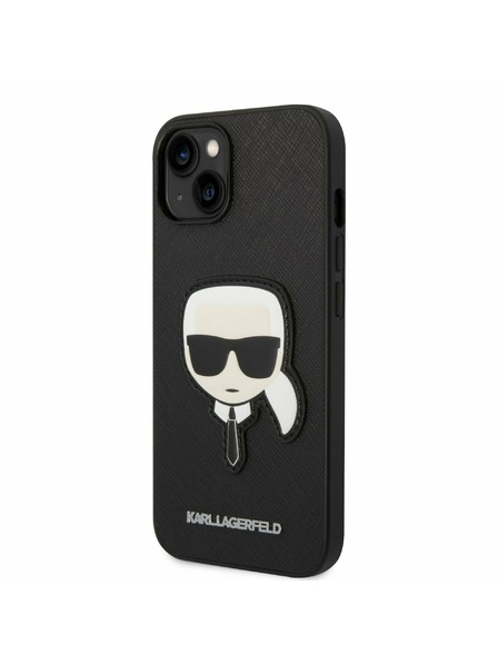 Karl Lagerfeld Karl Lagerfeld PU Saffiano Karl Head Заден протектор за iPhone 14 Plus Black