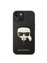 Karl Lagerfeld Karl Lagerfeld PU Saffiano Karl Head Заден протектор за iPhone 14 Plus Black