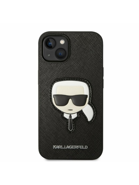 Karl Lagerfeld Karl Lagerfeld PU Saffiano Karl Head Заден протектор за iPhone 14 Plus Black