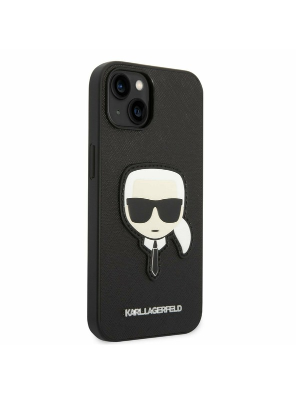 Karl Lagerfeld Karl Lagerfeld PU Saffiano Karl Head Заден протектор за iPhone 14 Plus Black