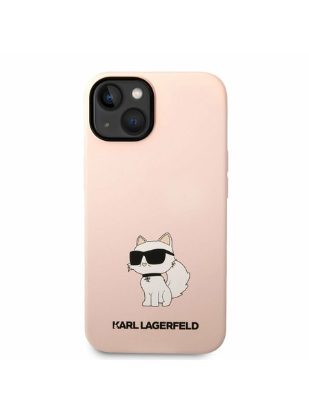 Karl Lagerfeld Karl Lagerfeld Liquid Silicone Choupette NFT Заден протектор за iPhone 14 Plus Pink
