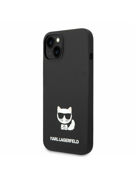 Karl Lagerfeld Karl Lagerfeld Liquid Silicone Choupette Заден протектор за iPhone 14 Plus Black