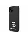 Karl Lagerfeld Karl Lagerfeld Liquid Silicone Choupette Заден протектор за iPhone 14 Plus Black