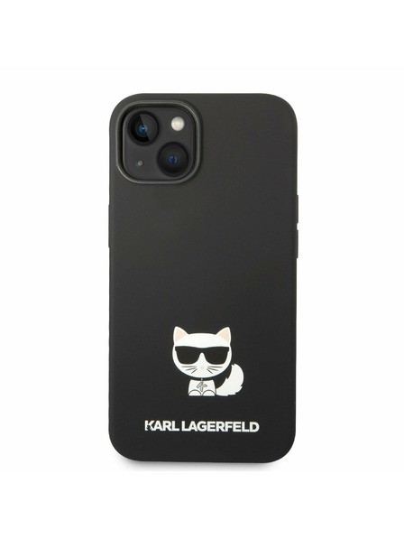 Karl Lagerfeld Karl Lagerfeld Liquid Silicone Choupette Заден протектор за iPhone 14 Plus Black