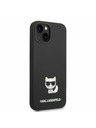 Karl Lagerfeld Karl Lagerfeld Liquid Silicone Choupette Заден протектор за iPhone 14 Plus Black