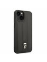 Karl Lagerfeld Karl Lagerfeld Quilted Puffy Ikonik Logo Заден протектор за iPhone 14 Plus Black
