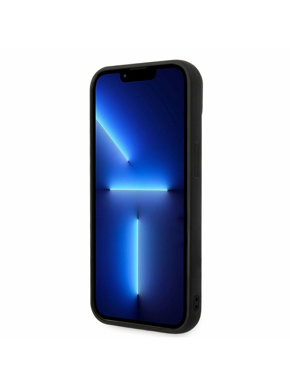 Karl Lagerfeld Karl Lagerfeld Quilted Puffy Ikonik Logo Заден протектор за iPhone 14 Plus Black