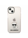 Karl Lagerfeld Karl Lagerfeld Choupette Logo Заден протектор за iPhone 14 Plus Pink