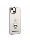 Karl Lagerfeld Karl Lagerfeld Choupette Logo Заден протектор за iPhone 14 Plus Pink