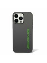 AMG AMG Liquid Silicone Green Logo Задна обвивка за iPhone 14 Pro Grey