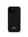 Lacoste Lacoste Iconic Petit Pique Woven Logo Magsafe Задна обвивка за iPhone 15 Black