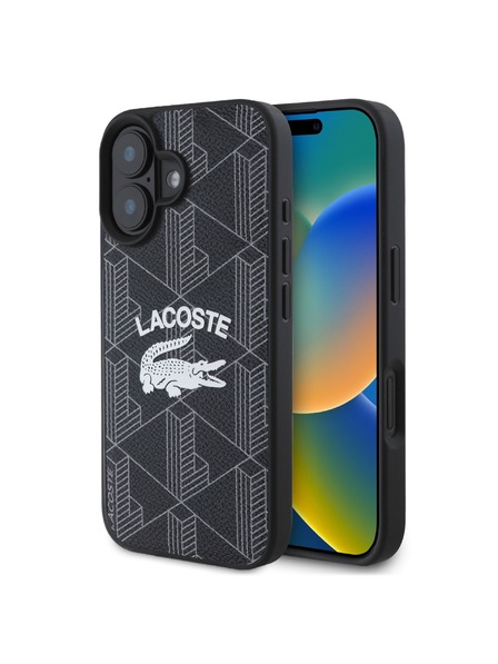 Lacoste Lacoste Blend Monogram MagSafe Задна обвивка за iPhone 16 Black