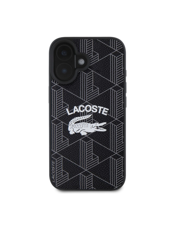 Lacoste Lacoste Blend Monogram MagSafe Задна обвивка за iPhone 16 Black