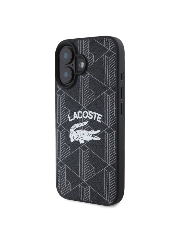 Lacoste Lacoste Blend Monogram MagSafe Задна обвивка за iPhone 16 Black