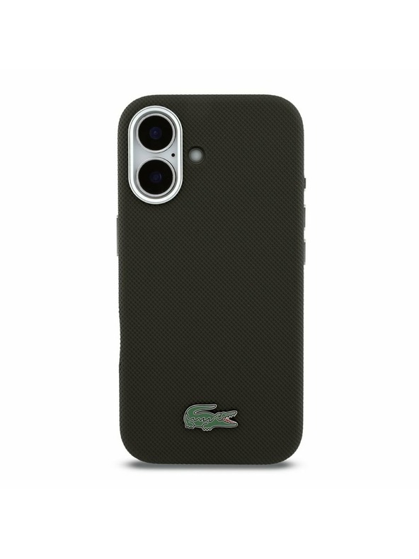 Lacoste Lacoste PVC Iconic Petit Pique Metal Logo MagSafe Задна обвивка за iPhone 16 Black