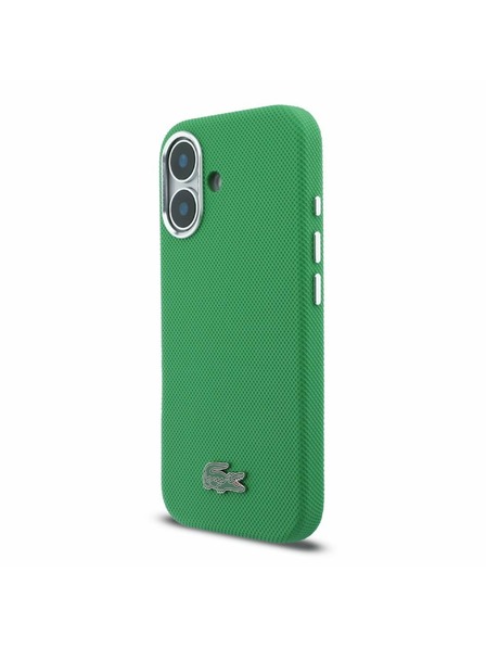 Lacoste Lacoste PVC Iconic Petit Pique Metal Logo MagSafe Задна обвивка за iPhone 16 Estragon Green