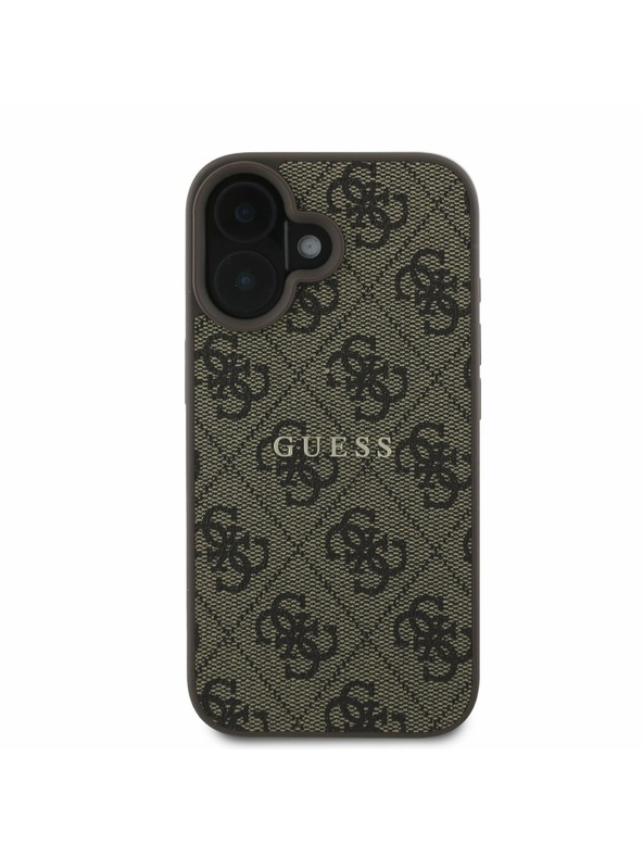 Guess Guess PU 4G Classic Logo MagSafe Задна обвивка за iPhone 16 Plus Brown