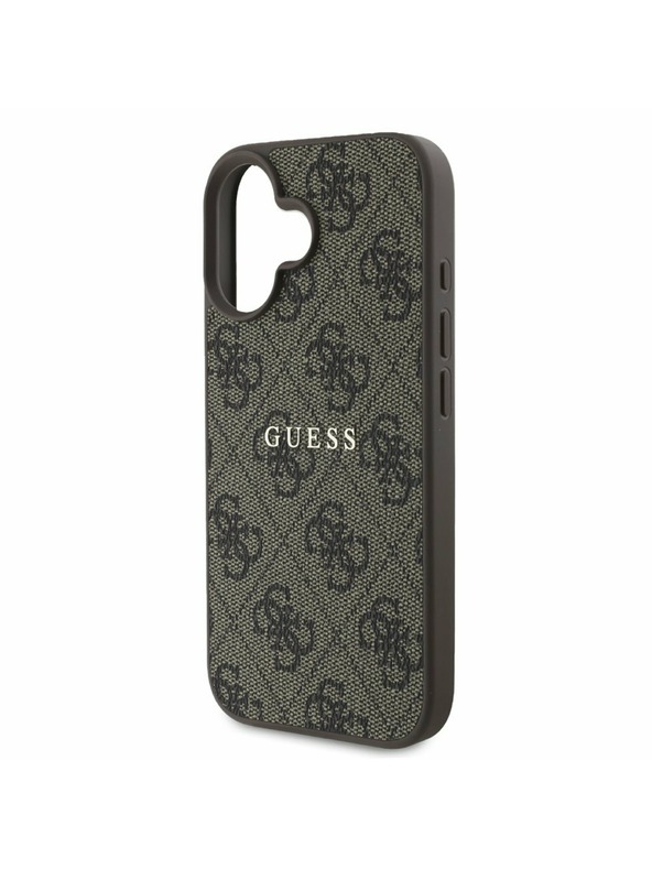 Guess Guess PU 4G Classic Logo MagSafe Задна обвивка за iPhone 16 Plus Brown