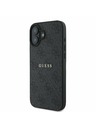 Guess Guess PU 4G Classic Logo MagSafe Задна обвивка за iPhone 16 Plus Black