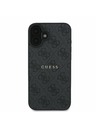 Guess Guess PU 4G Classic Logo MagSafe Задна обвивка за iPhone 16 Plus Black
