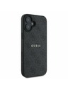 Guess Guess PU 4G Classic Logo MagSafe Задна обвивка за iPhone 16 Plus Black