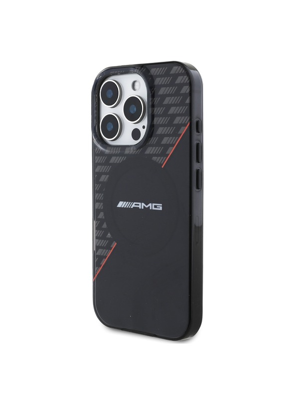 AMG AMG Rhombs MagSafe Задна обвивка за iPhone 16 Pro Black/Red