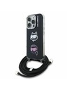 Karl Lagerfeld Karl Lagerfeld IML Crossbody K&CH Heads Задна обвивка за iPhone 16 Pro Black