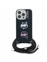 Karl Lagerfeld Karl Lagerfeld IML Crossbody K&CH Heads Задна обвивка за iPhone 16 Pro Black