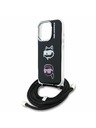 Karl Lagerfeld Karl Lagerfeld IML Crossbody K&CH Heads Задна обвивка за iPhone 16 Pro Black