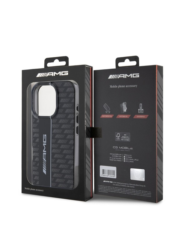 AMG AMG Carbon Pattern Задна обвивка за iPhone 16 Pro Max Black