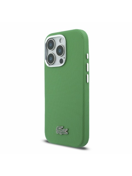 Lacoste Lacoste PVC Iconic Petit Pique Metal Logo MagSafe Задна обвивка за iPhone 16 Pro Max Estragon Green