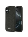 DKNY DKNY PU Leather Grid Pattern Magsafe Задна обвивка за iPhone 17 Black