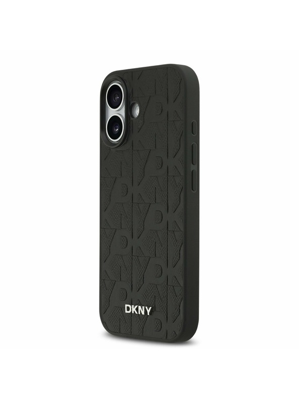 DKNY DKNY PU Leather Grid Pattern Magsafe Задна обвивка за iPhone 17 Black