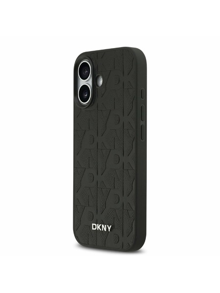 DKNY DKNY PU Leather Grid Pattern Magsafe Задна обвивка за iPhone 17 Black