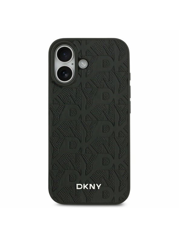 DKNY DKNY PU Leather Grid Pattern Magsafe Задна обвивка за iPhone 17 Black