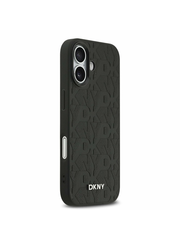 DKNY DKNY PU Leather Grid Pattern Magsafe Задна обвивка за iPhone 17 Black