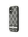 DKNY DKNY PU Leather Checkered Pattern and Stripe Задна обвивка за iPhone 17 Black