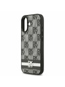 DKNY DKNY PU Leather Checkered Pattern and Stripe Задна обвивка за iPhone 17 Black