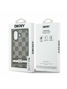 DKNY DKNY PU Leather Checkered Pattern and Stripe Задна обвивка за iPhone 17 Black