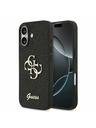 Guess Guess PU Fixed Glitter 4G Metal Logo Задна обвивка за iPhone 17 Black
