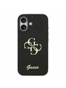 Guess Guess PU Fixed Glitter 4G Metal Logo Задна обвивка за iPhone 17 Black