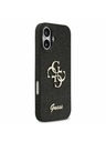 Guess Guess PU Fixed Glitter 4G Metal Logo Задна обвивка за iPhone 17 Black