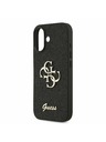 Guess Guess PU Fixed Glitter 4G Metal Logo Задна обвивка за iPhone 17 Black